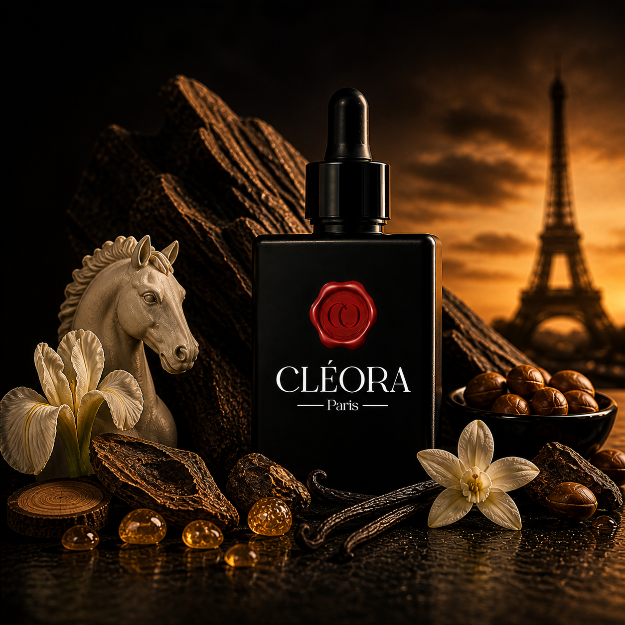 huile de barbe parfum Tahir luxe Cléora Paris