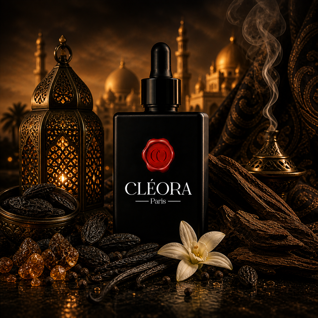 huile de barbe parfum tonka Cléora Paris luxe
